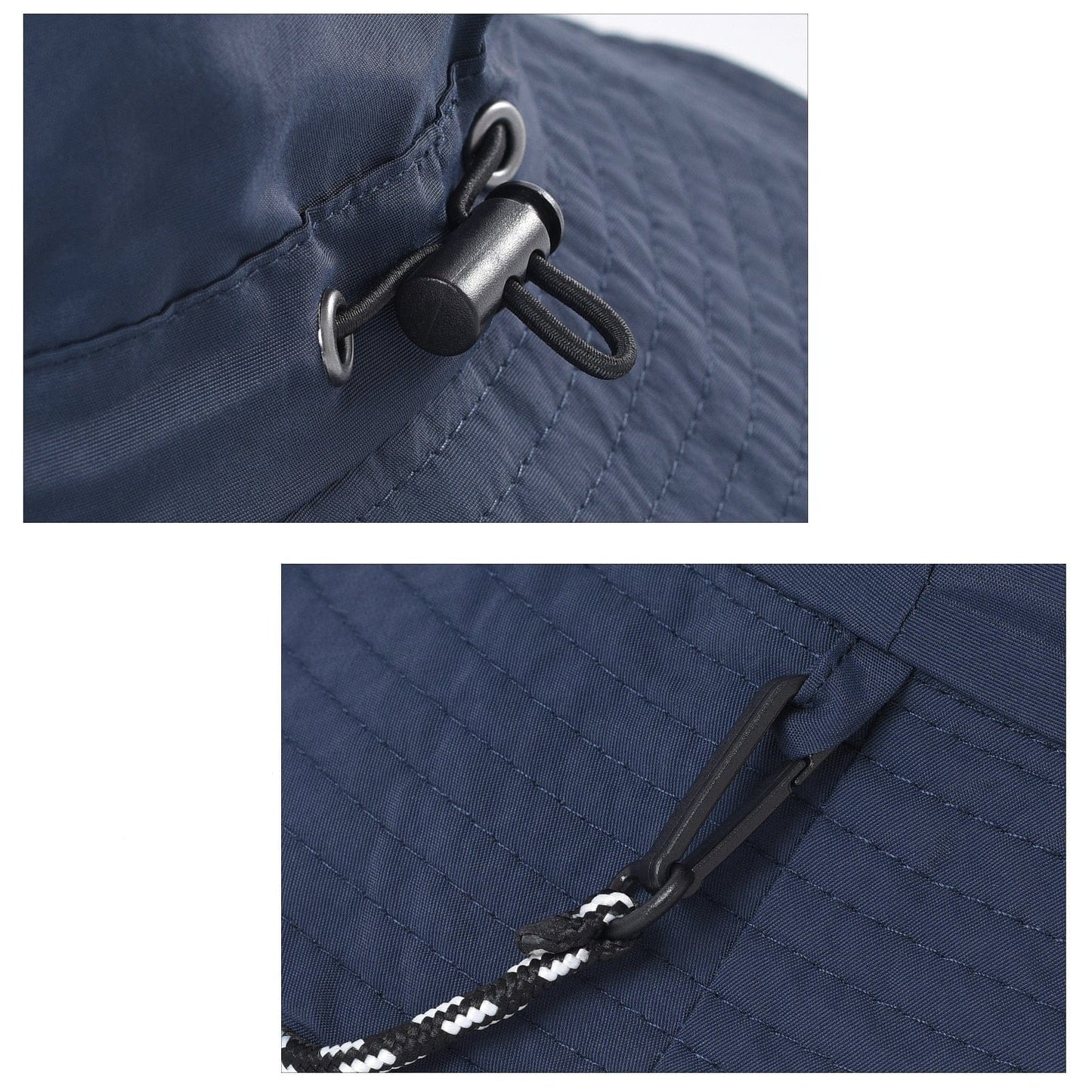 Blauwe Bucket Hat met Touwtje