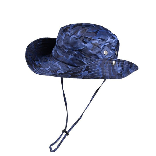 Blauwe Camo Bucket Hat