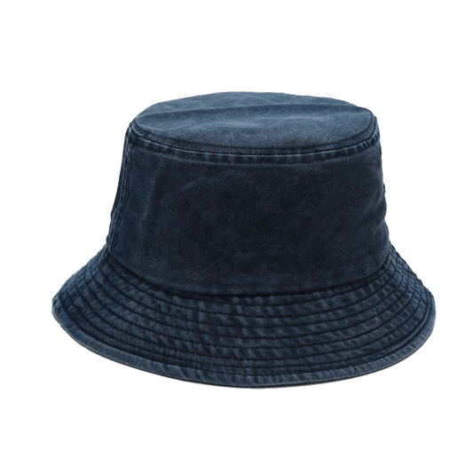 Donkerblauwe Denim Bucket Hat