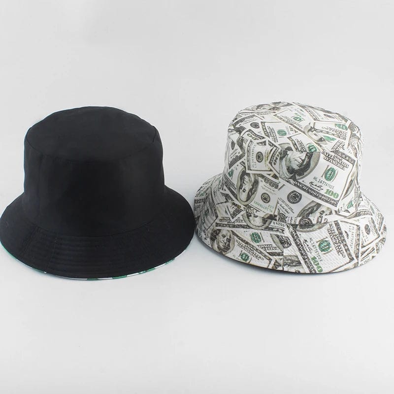 New Dollar Print Fishing Cap Bob Chapeau Femme Reversible Bucket Hat Men Fishing Bucket Hats For Women Harajuku Hip Hop gorro