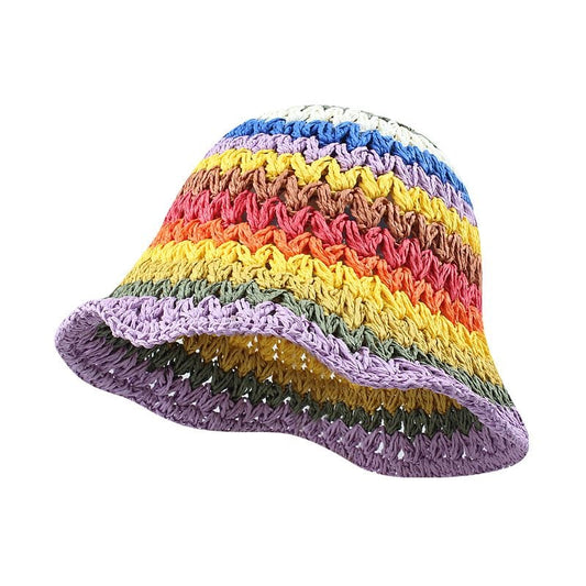 Regenboog Crochet Bucket Hat