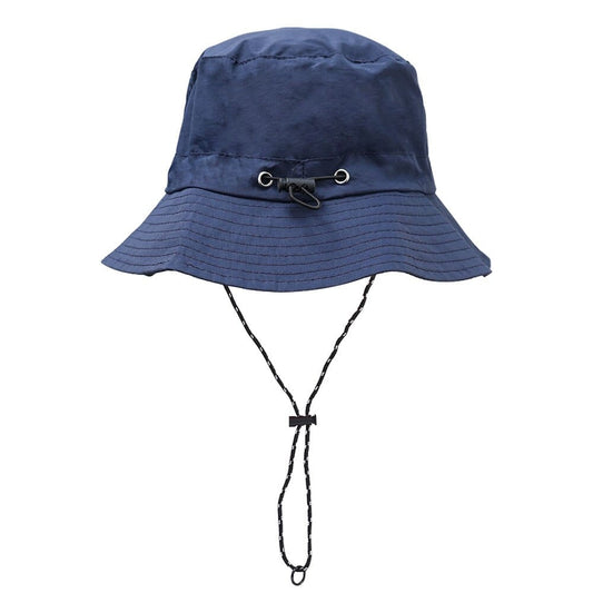 Waterproof Donkerblauwe Bucket Hat met Touwtje