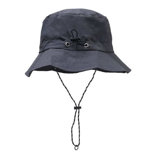 Waterproof Donkergrijze Bucket Hat met Touwtje