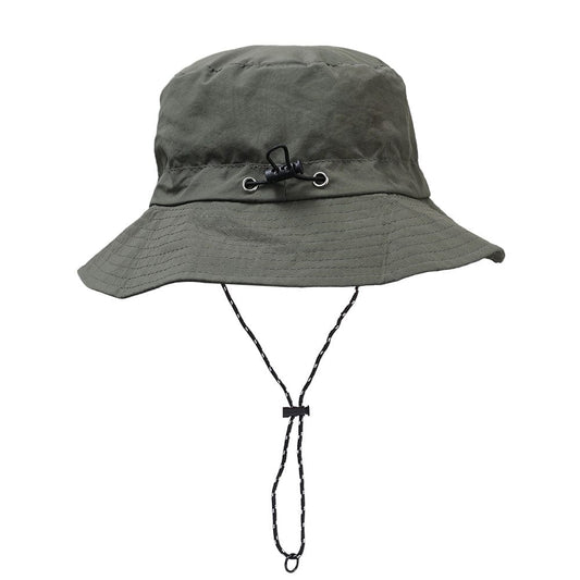 Waterproof Donkergroene Bucket Hat met Touwtje