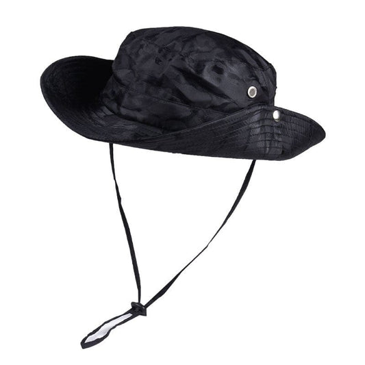 Zwarte Camo Bucket Hat