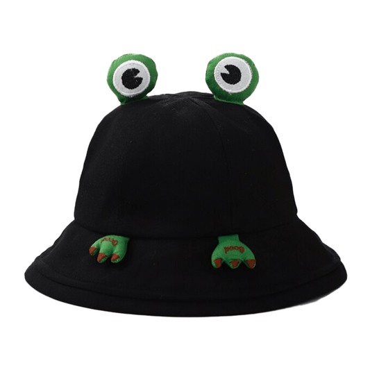 Zwarte Kikker Bucket Hat