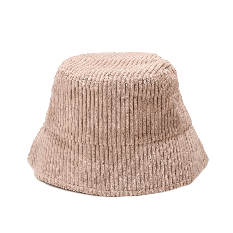 Beige Corduroy Bucket Hat