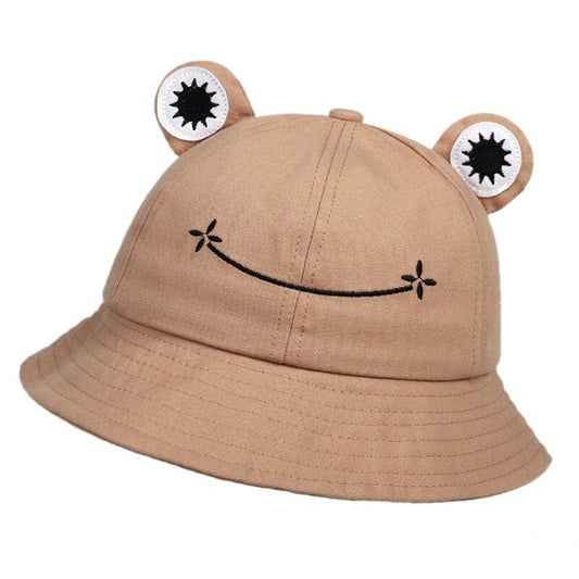 Beige Frog Hat