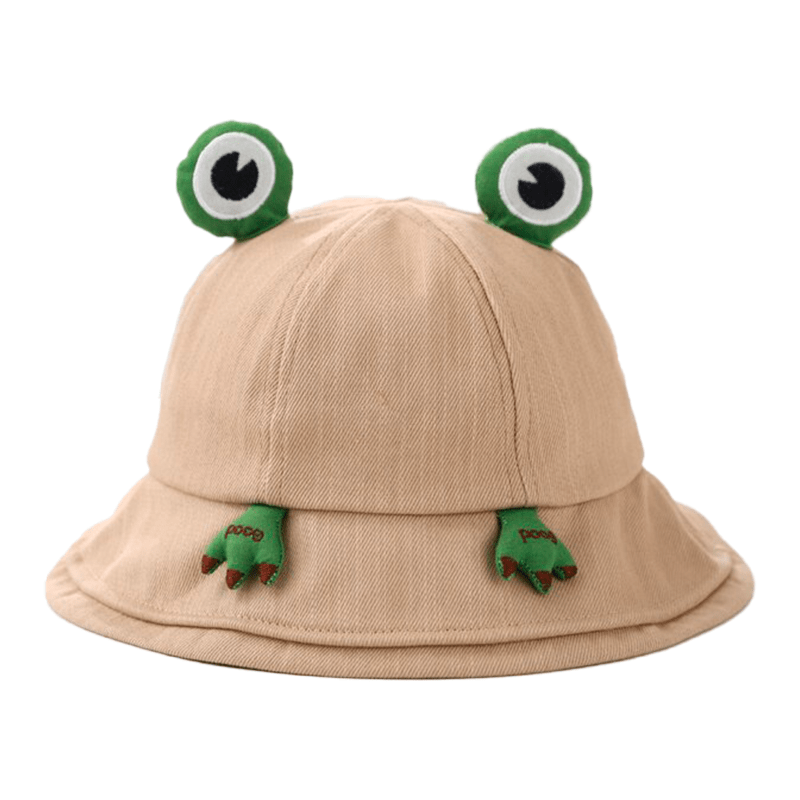 Beige Kikker Bucket Hat