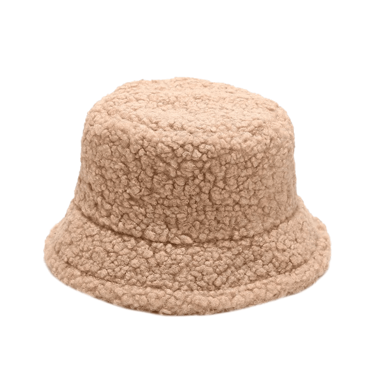 Beige Teddy Bucket Hat