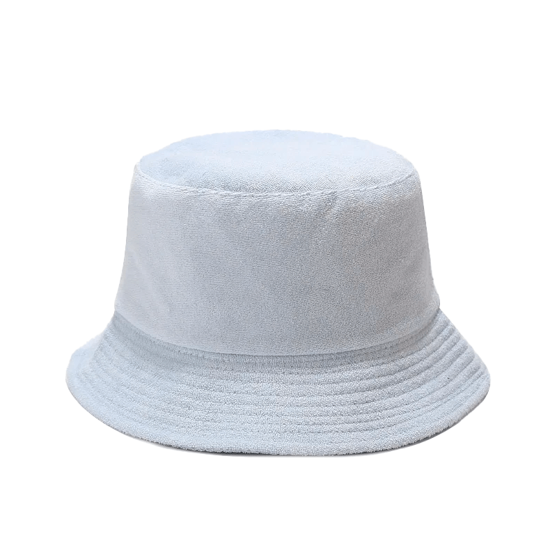 Blauwe Badstof Bucket Hat