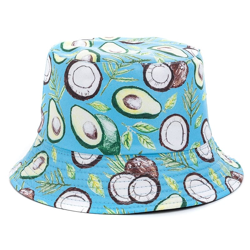 Blauwe Kokosnoot en Avocado Bucket Hat