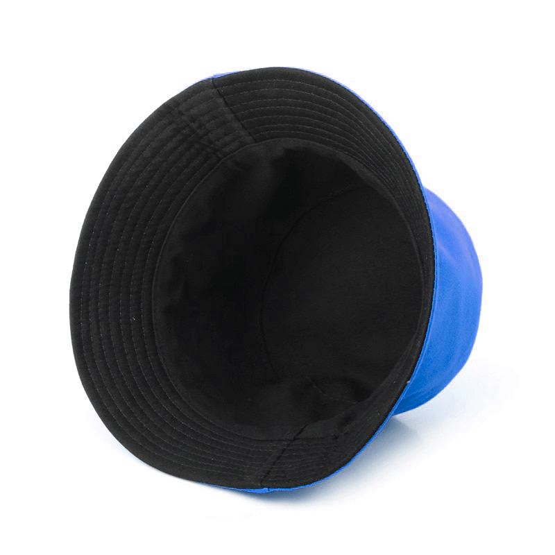 Blauwe Reversible Bucket Hat