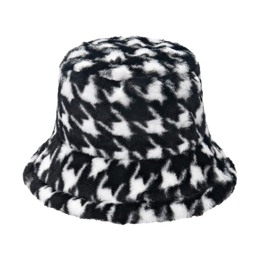 Bucket Hat met Pied-de-poule Motief