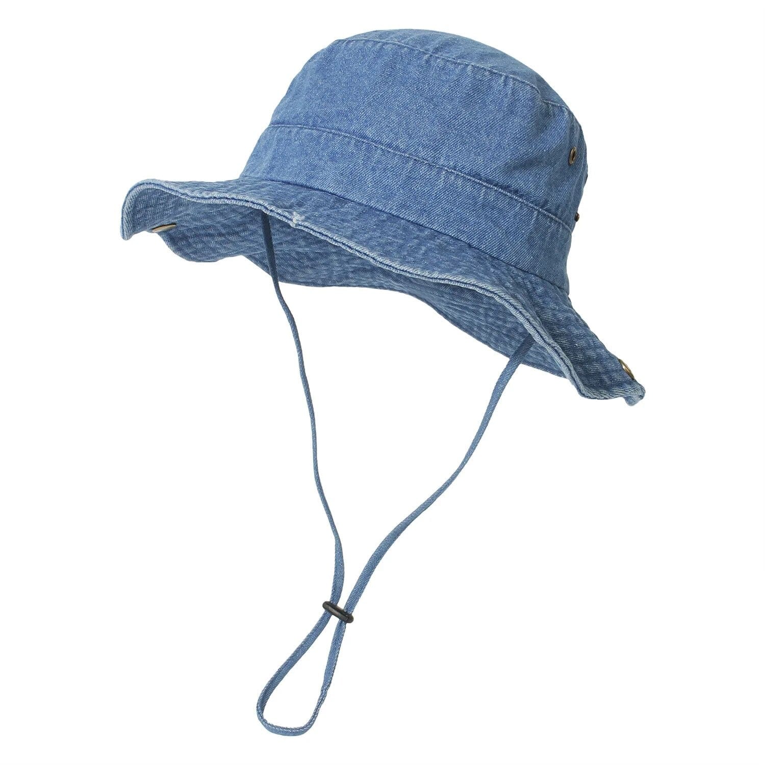 Denim Bucket Hat met Touwtje