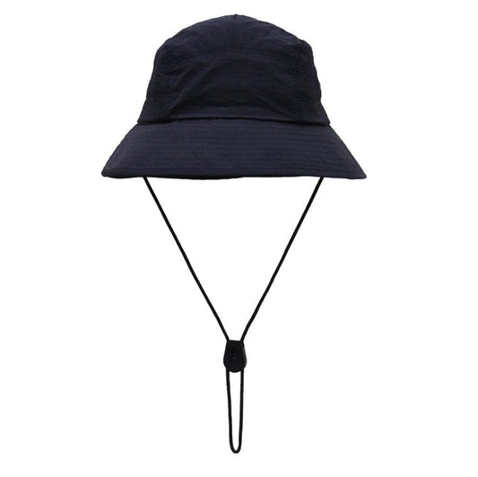 Donkerblauwe Bucket Hat met Touwtje