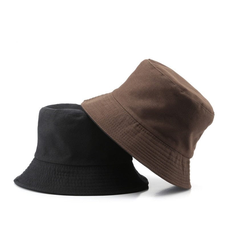 Donkerbruine Reversible Bucket Hat