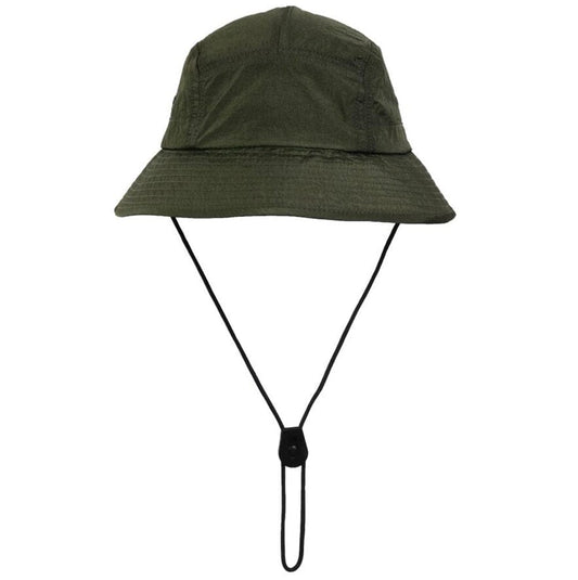 Donkergroene Bucket Hat met Touwtje