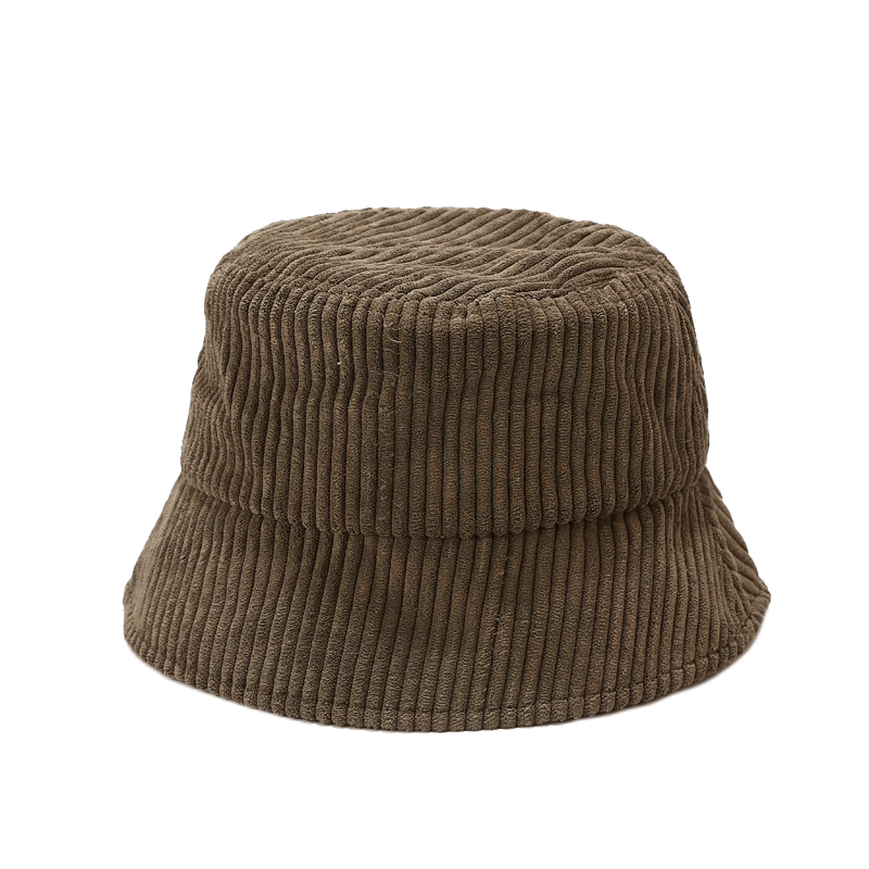 Donkergroene Corduroy Bucket Hat