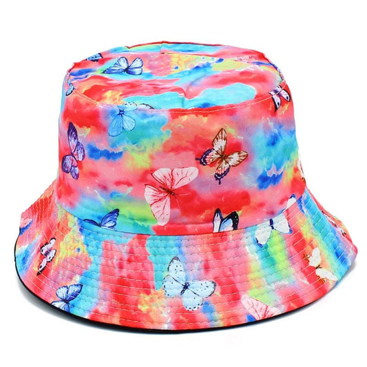 Dye & Tie Bucket Hat met Vlinderprint