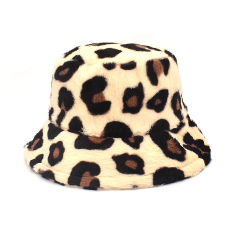 Fluffy Bucket Hat Met Luipaardprint