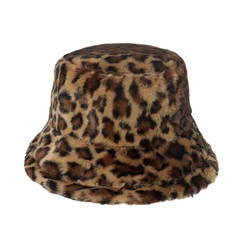 Fluffy Hat met Luipaardprint