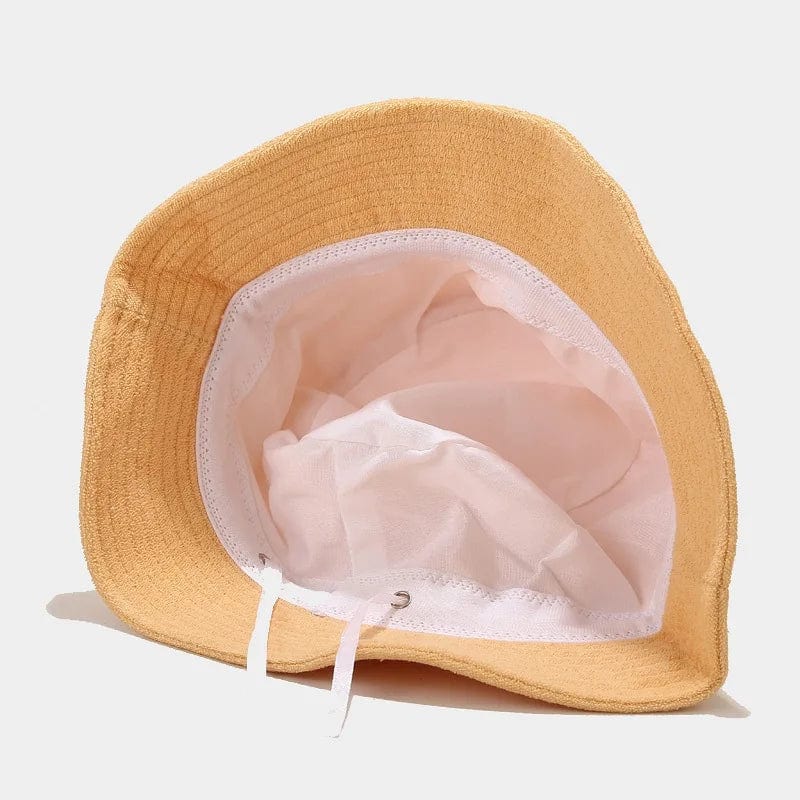 Gele Badstof Bucket Hat