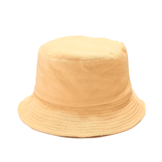 Gele Badstof Bucket Hat