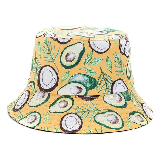 Gele Kokosnoot en Avocado Bucket Hat