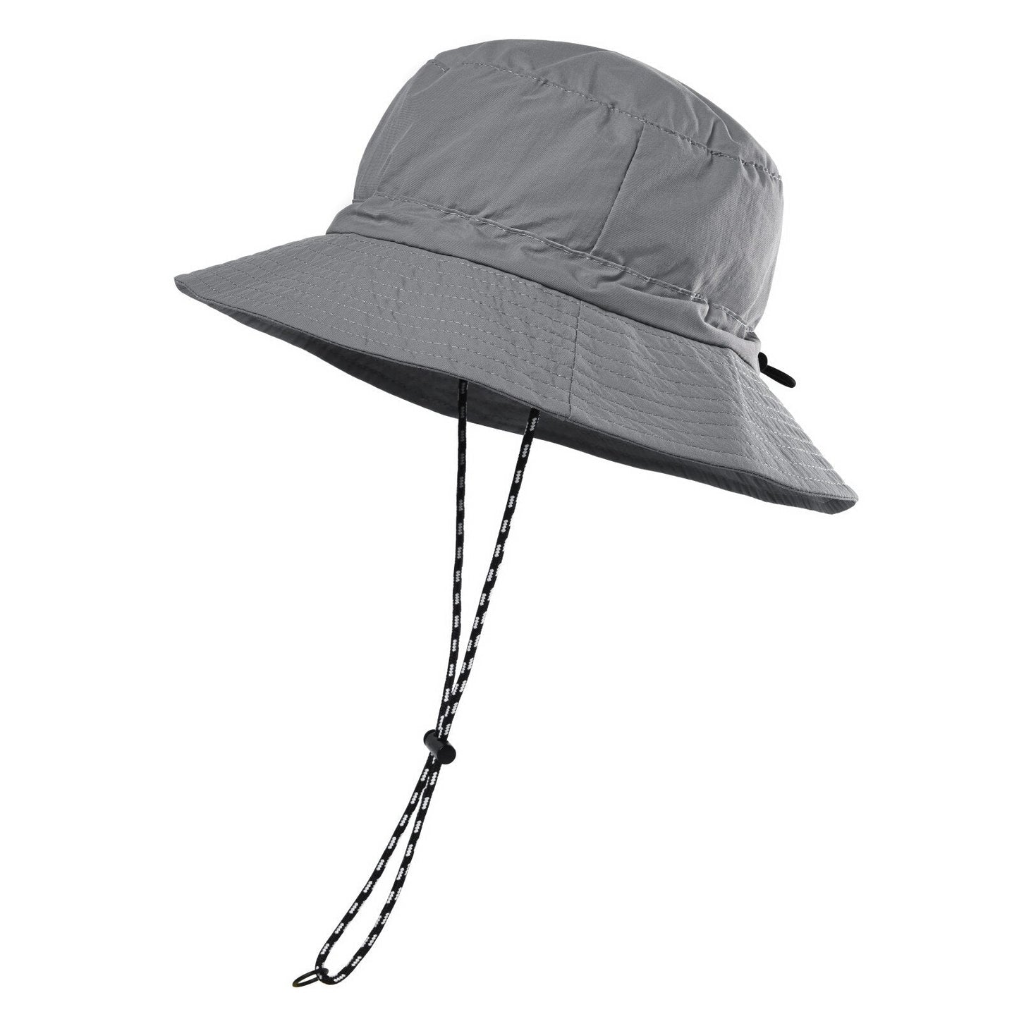 Grijze Bucket Hat met Touwtje