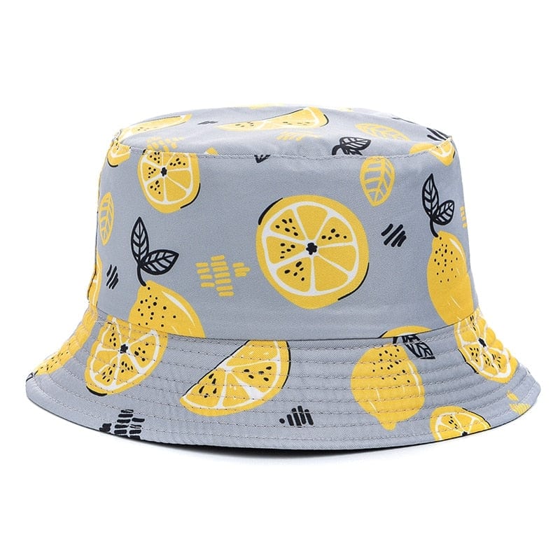 Grijze Lemon Bucket Hat