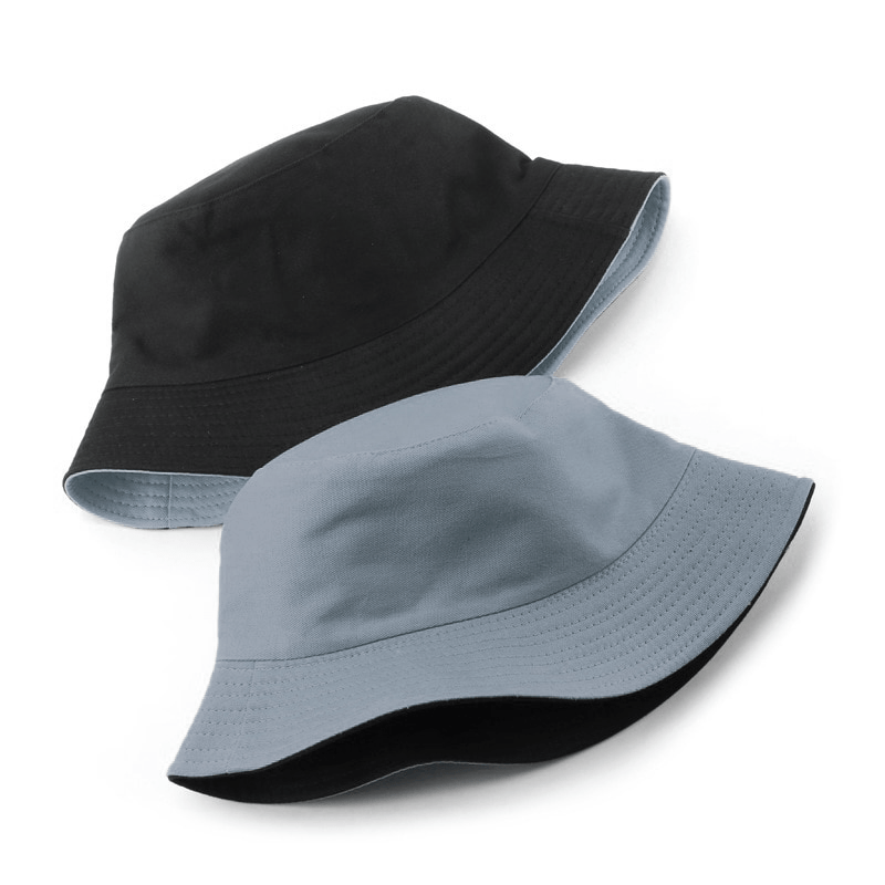 Grijze Reversible Bucket Hat