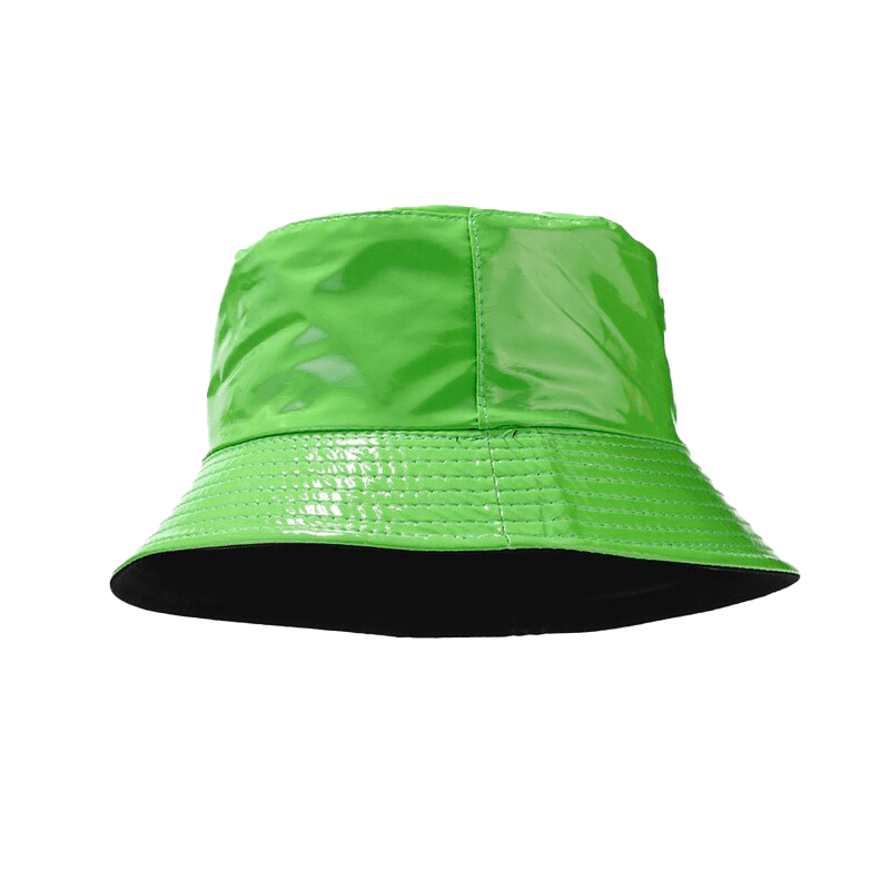 Groene Vinyl Bucket Hat