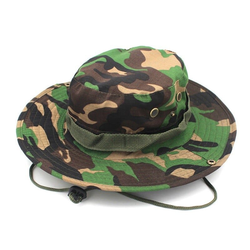 Leger Bucket Hat met Touwtje