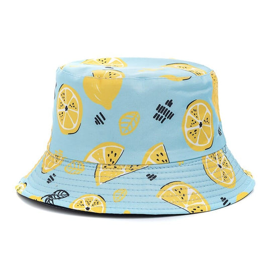 Lichtblauwe Lemon Bucket Hat