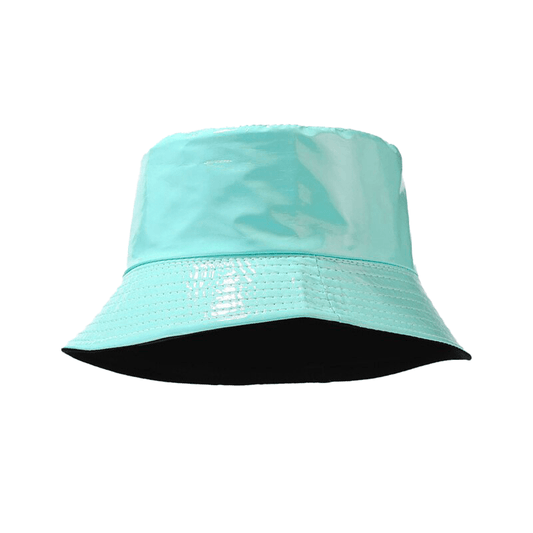 Lichtblauwe Vinyl Bucket Hat