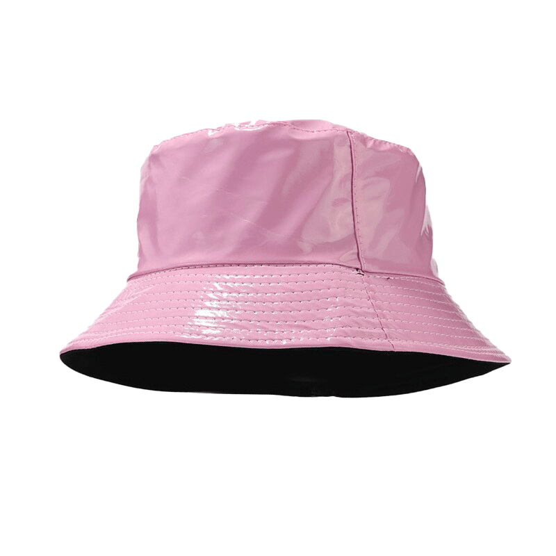 Lichtroze Vinyl Bucket Hat