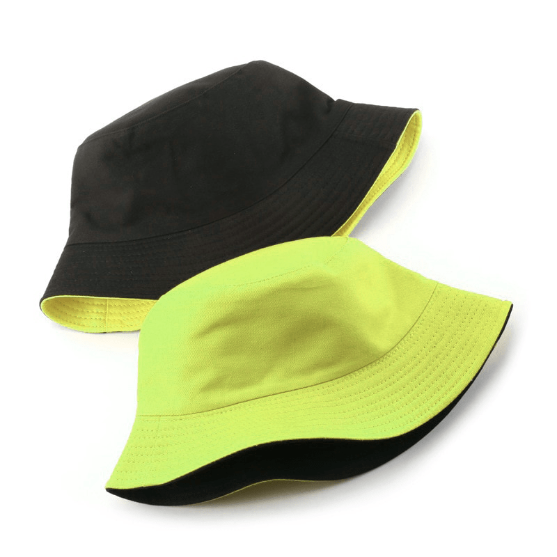 Neon Groene Reversible Bucket Hat