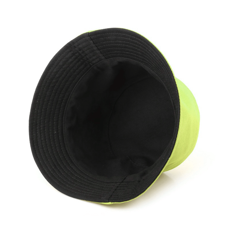 Neon Groene Reversible Bucket Hat