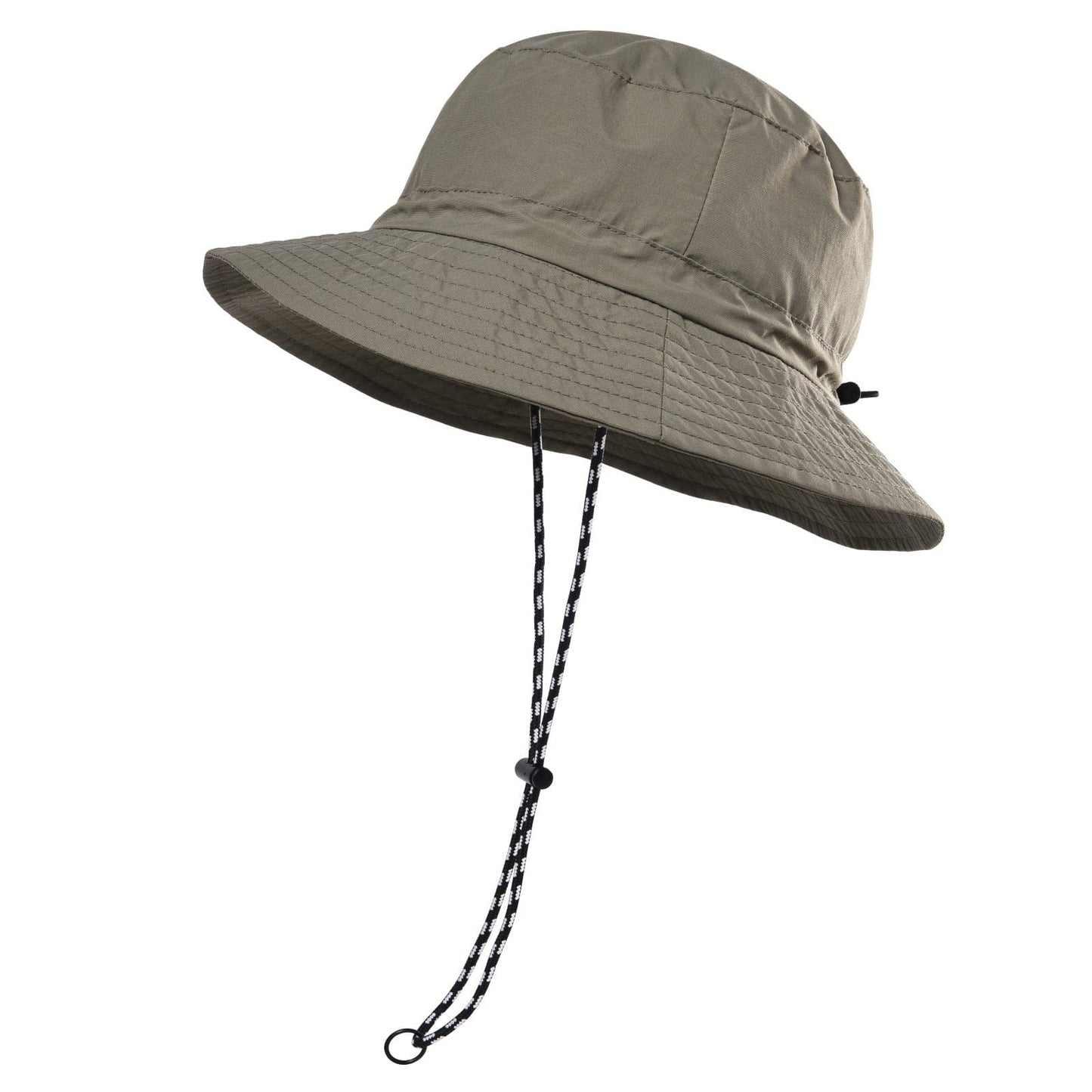 Olijfgroen Bucket Hat met Touwtje