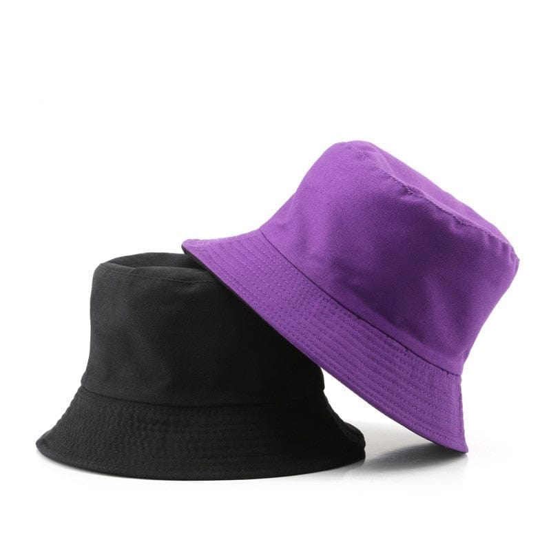 Paarse Reversible Bucket Hat