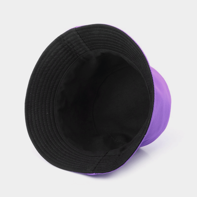 Paarse Reversible Bucket Hat