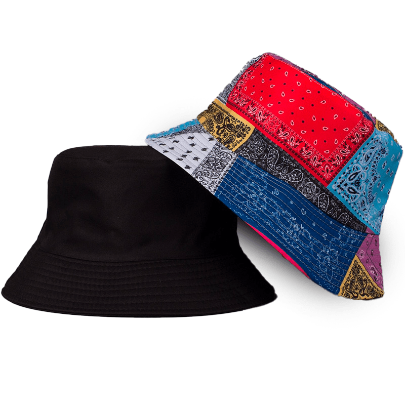 Reversible Bucket Hat met Bandanaprint