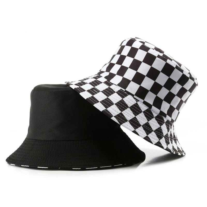 Wendbarer Fischerhut mit Schachbrettmuster – The Bucket Hat