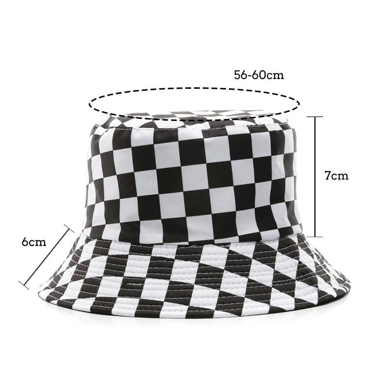 Reversible Dambord Bucket Hat