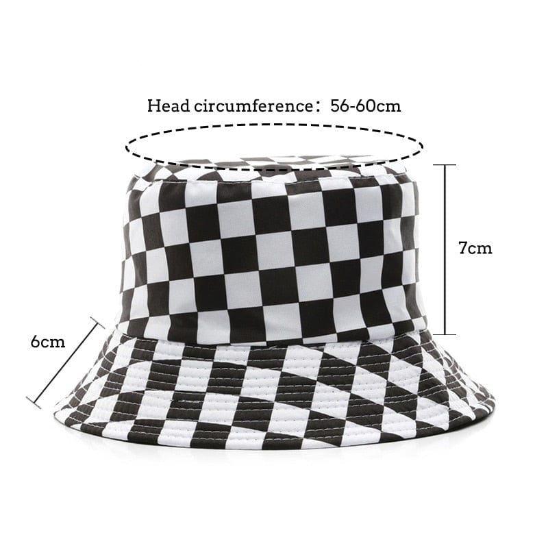 Rode Reversible Dambord Bucket Hat