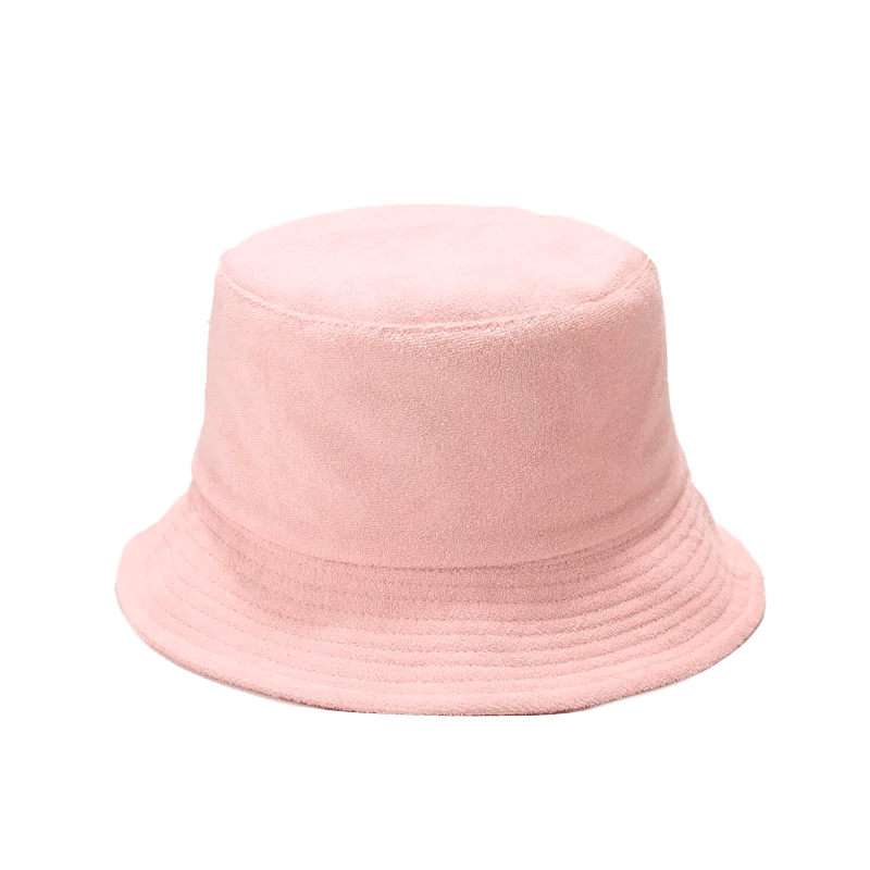 Roze Badstof Bucket Hat