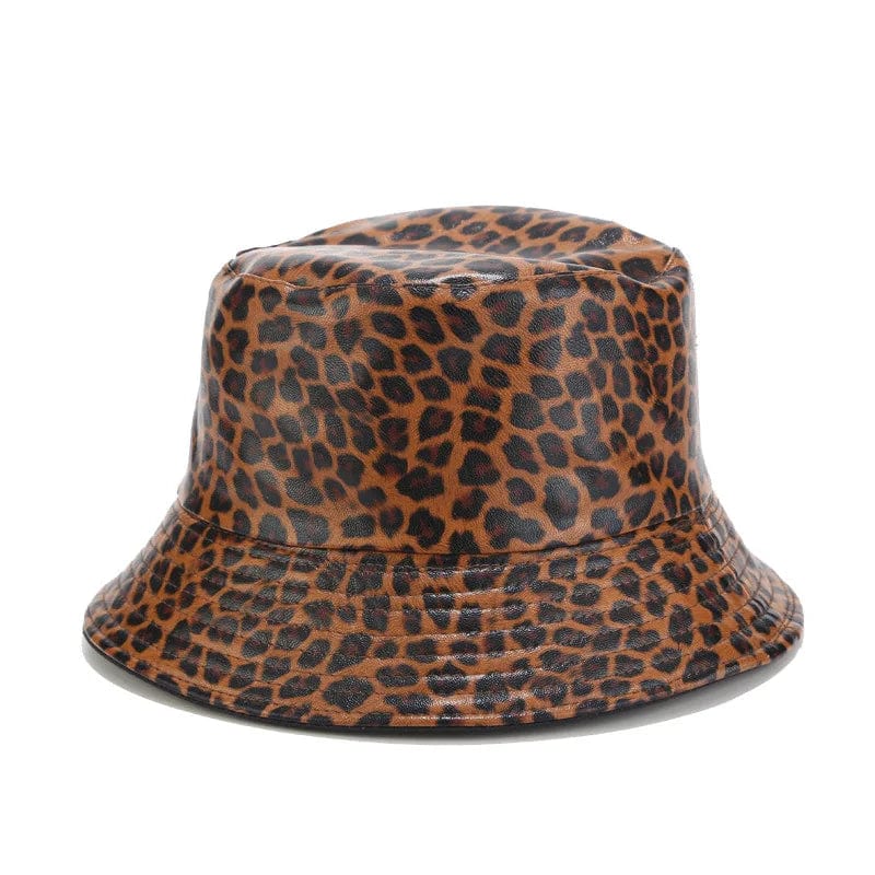 Waterdichte Bucket Hat met Bruine Panterprint