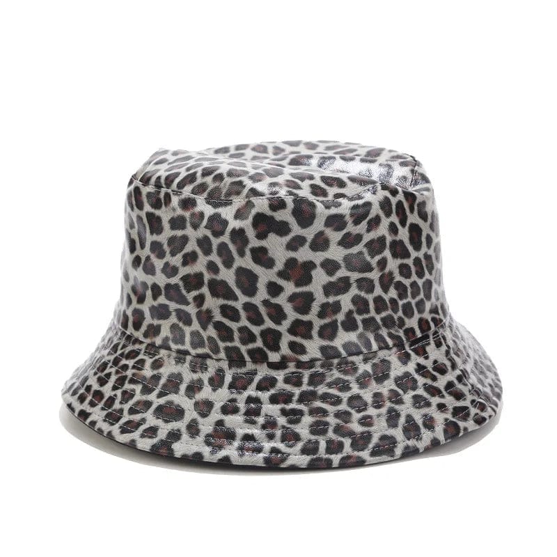 Waterdichte Bucket Hat met Grijze Panterprint