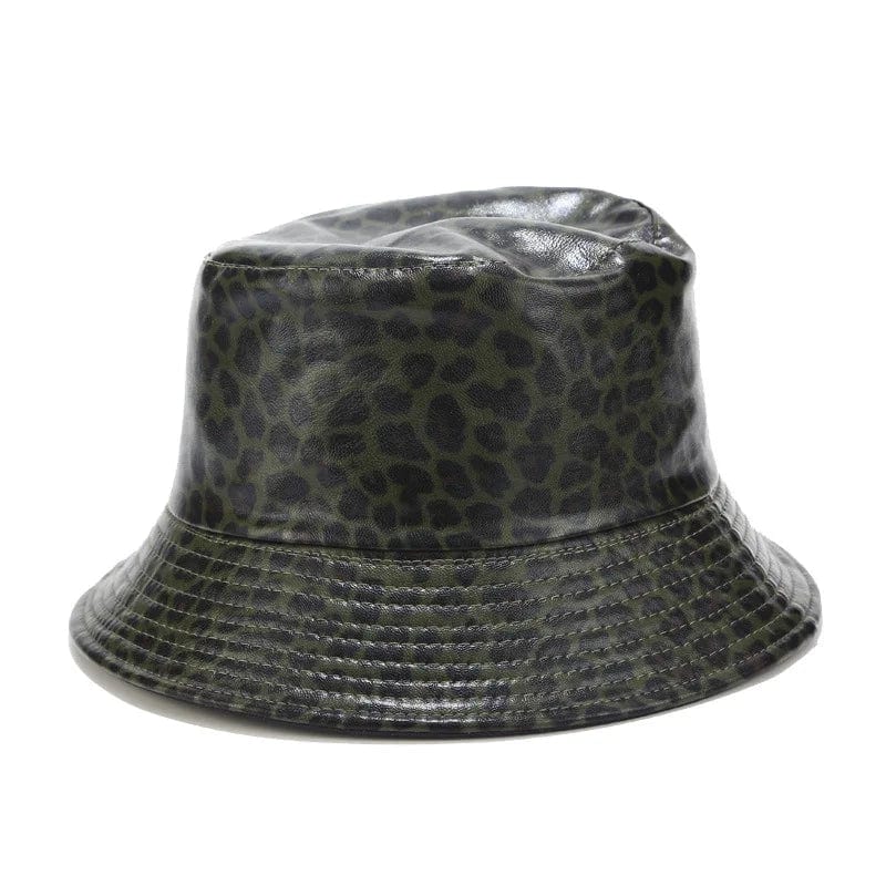 Waterdichte Bucket Hat met Groene Panterprint